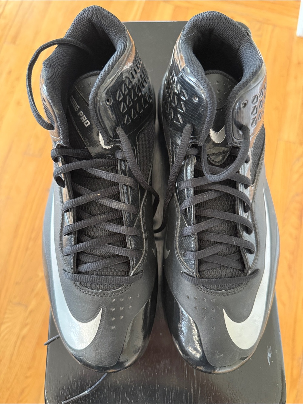 Men’s Black Nike Code Pro Football Cleats Size 10.5